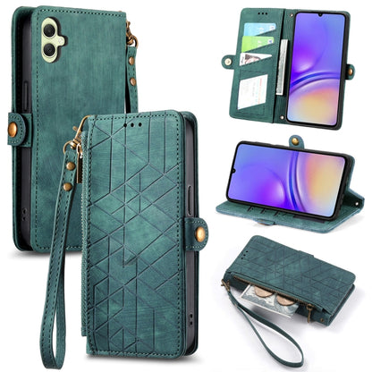 Geometric Zipper Wallet Side Buckle Leather Phone Case, For Samsung Galaxy S25 Ultra 5G, For Samsung Galaxy C55, For Samsung Galaxy M55, For Samsung Galaxy A55 5G, For Samsung Galaxy S24 Ultra 5G, For Samsung Galaxy S24+ 5G, For Samsung Galaxy S24 5G  ...