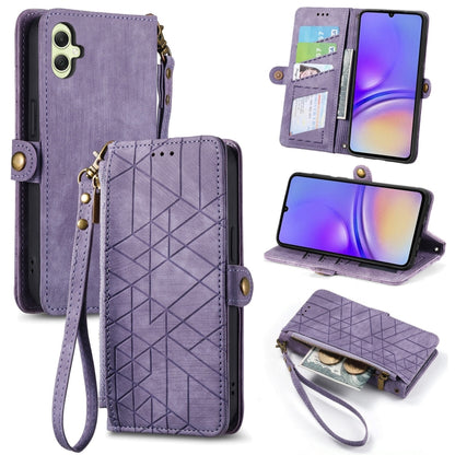 Geometric Zipper Wallet Side Buckle Leather Phone Case, For Samsung Galaxy S25 Ultra 5G, For Samsung Galaxy C55, For Samsung Galaxy M55, For Samsung Galaxy A55 5G, For Samsung Galaxy S24 Ultra 5G, For Samsung Galaxy S24+ 5G, For Samsung Galaxy S24 5G  ...