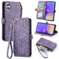 Geometric Zipper Wallet Side Buckle Leather Phone Case, For Samsung Galaxy S25 Ultra 5G, For Samsung Galaxy C55, For Samsung Galaxy M55, For Samsung Galaxy A55 5G, For Samsung Galaxy S24 Ultra 5G, For Samsung Galaxy S24+ 5G, For Samsung Galaxy S24 5G  ...