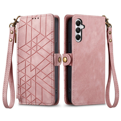 Geometric Zipper Wallet Side Buckle Leather Phone Case, Samsung Galaxy A05s, For Samsung Galaxy A25 5G, For Samsung Galaxy S23 FE 5G, For Samsung Galaxy A24 4G, For Samsung Galaxy A23 5G, For Samsung Galaxy A14 4G, For Samsung Galaxy A24 5G            ...