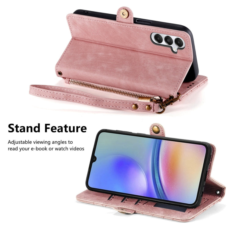 Geometric Zipper Wallet Side Buckle Leather Phone Case, Samsung Galaxy A05s, For Samsung Galaxy A25 5G, For Samsung Galaxy S23 FE 5G, For Samsung Galaxy A24 4G, For Samsung Galaxy A23 5G, For Samsung Galaxy A14 4G, For Samsung Galaxy A24 5G            ...