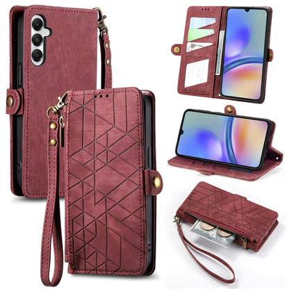 Geometric Zipper Wallet Side Buckle Leather Phone Case, Samsung Galaxy A05s, For Samsung Galaxy A25 5G, For Samsung Galaxy S23 FE 5G, For Samsung Galaxy A24 4G, For Samsung Galaxy A23 5G, For Samsung Galaxy A14 4G, For Samsung Galaxy A24 5G            ...