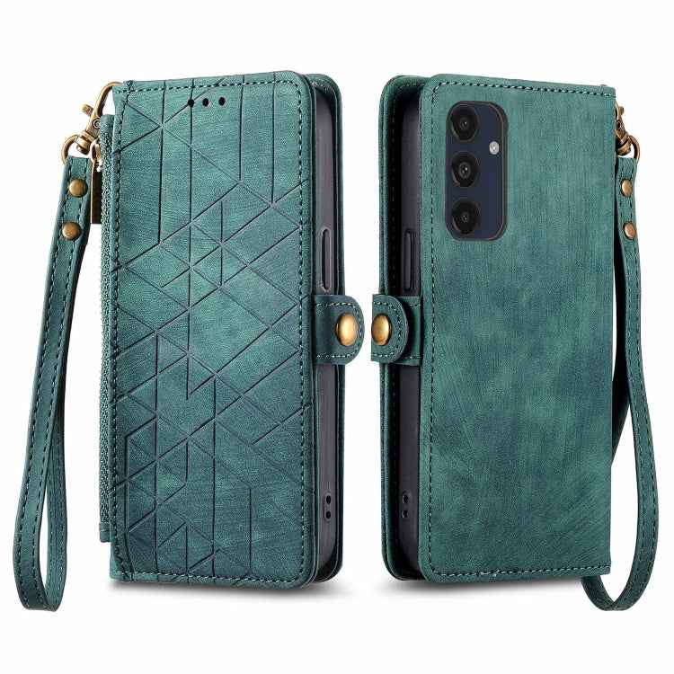 Geometric Zipper Wallet Side Buckle Leather Phone Case, For Samsung Galaxy S26 Edge 5G, For Samsung Galaxy S25 Edge 5G, For Samsung Galaxy A36 5G, For Samsung Galaxy S25 5G, For Samsung Galaxy S25+ 5G, For Samsung Galaxy S25 Ultra 5G                   ...