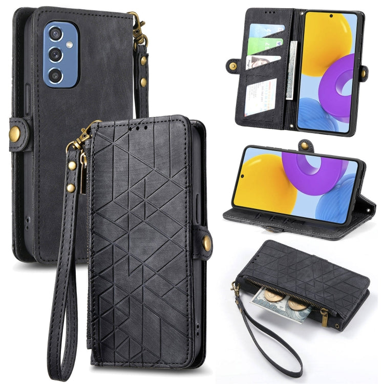 Geometric Zipper Wallet Side Buckle Leather Phone Case, For Samsung Galaxy A13 4G, For Samsung Galaxy M52 5G, For Samsung Galaxy S22 Ultra 5G, For Samsung Galaxy S22+ 5G, For Samsung Galaxy S22 5G, For Samsung Galaxy A13 5G, For Samsung Galaxy A41     ...