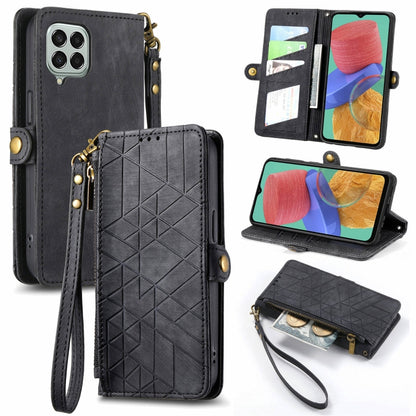 Geometric Zipper Wallet Side Buckle Leather Phone Case, For Samsung Galaxy A54 5G, For Samsung Galaxy S23 Ultra 5G, For Samsung Galaxy S23+ 5G, For Samsung Galaxy S23 5G, For Samsung Galaxy A14 5G, For Samsung Galaxy S20 FE, For Samsung Galaxy M33     ...