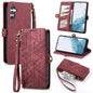 Geometric Zipper Wallet Side Buckle Leather Phone Case, For Samsung Galaxy S26 Edge 5G, For Samsung Galaxy A57 5G, For Samsung Galaxy A37 5G, For Samsung Galaxy S25 Edge 5G, For Samsung Galaxy A56 5G, For Samsung Galaxy A36 5G, For Samsung Galaxy S25 5...