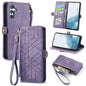 Geometric Zipper Wallet Side Buckle Leather Phone Case, For Samsung Galaxy S26 Edge 5G, For Samsung Galaxy A57 5G, For Samsung Galaxy A37 5G, For Samsung Galaxy S25 Edge 5G, For Samsung Galaxy A56 5G, For Samsung Galaxy A36 5G, For Samsung Galaxy S25 5...