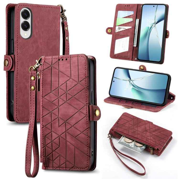 Geometric Zipper Wallet Side Buckle Leather Phone Case, For Samsung Galaxy S26 Edge 5G, For Samsung Galaxy S25 Edge 5G, For Samsung Galaxy A36 5G, For Samsung Galaxy S25 5G, For Samsung Galaxy S25+ 5G, For Samsung Galaxy S25 Ultra 5G                   ...