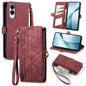 Geometric Zipper Wallet Side Buckle Leather Phone Case, For Samsung Galaxy S26 Edge 5G, For Samsung Galaxy A57 5G, For Samsung Galaxy A37 5G, For Samsung Galaxy S25 Edge 5G, For Samsung Galaxy A56 5G, For Samsung Galaxy A36 5G, For Samsung Galaxy S25 5...