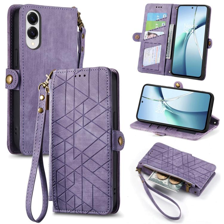 Geometric Zipper Wallet Side Buckle Leather Phone Case, For Samsung Galaxy S26 Edge 5G, For Samsung Galaxy A57 5G, For Samsung Galaxy A37 5G, For Samsung Galaxy S25 Edge 5G, For Samsung Galaxy A56 5G, For Samsung Galaxy A36 5G, For Samsung Galaxy S25 5...