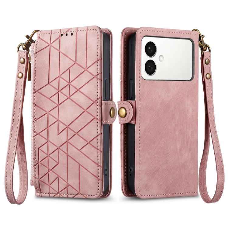 Geometric Zipper Wallet Side Buckle Leather Phone Case, For Samsung Galaxy S26 Edge 5G, For Samsung Galaxy S25 Edge 5G, For Samsung Galaxy A36 5G, For Samsung Galaxy S25 5G, For Samsung Galaxy S25+ 5G, For Samsung Galaxy S25 Ultra 5G                   ...