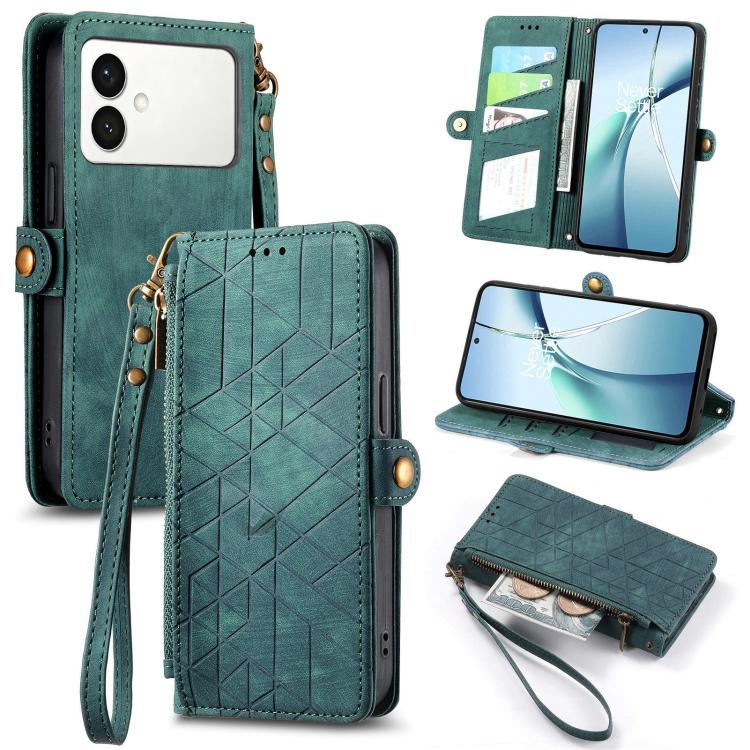 Geometric Zipper Wallet Side Buckle Leather Phone Case, For Samsung Galaxy S26 Edge 5G, For Samsung Galaxy A57 5G, For Samsung Galaxy A37 5G, For Samsung Galaxy S25 Edge 5G, For Samsung Galaxy A56 5G, For Samsung Galaxy A36 5G, For Samsung Galaxy S25 5...