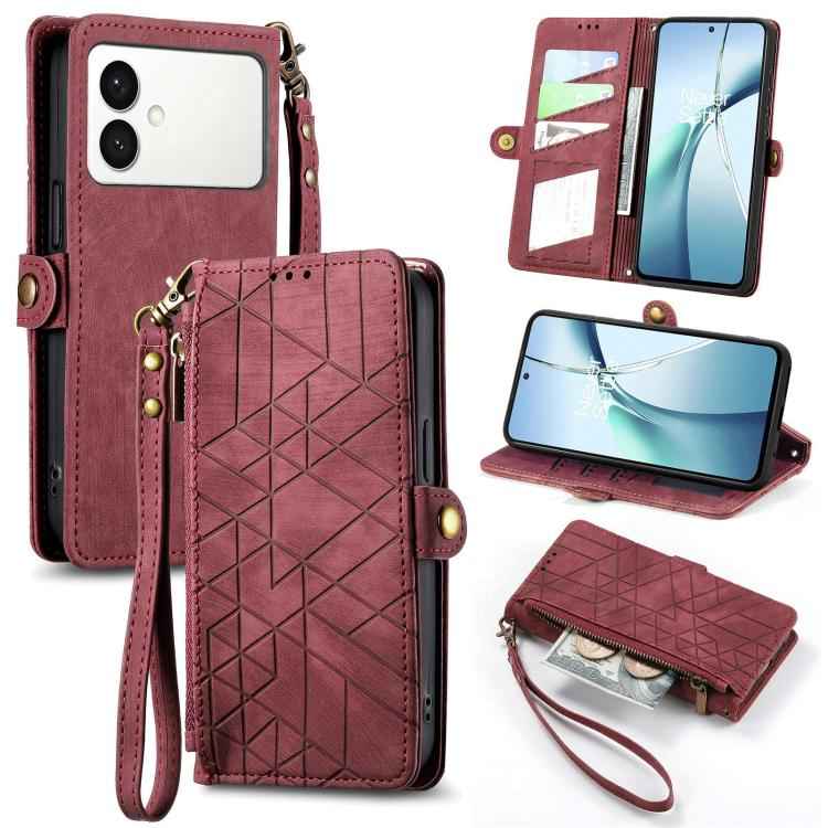 Geometric Zipper Wallet Side Buckle Leather Phone Case, For Samsung Galaxy S26 Edge 5G, For Samsung Galaxy S25 Edge 5G, For Samsung Galaxy A36 5G, For Samsung Galaxy S25 5G, For Samsung Galaxy S25+ 5G, For Samsung Galaxy S25 Ultra 5G                   ...