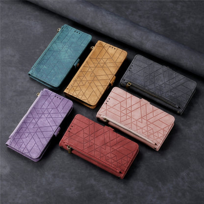 Geometric Zipper Wallet Side Buckle Leather Phone Case, For Samsung Galaxy A22 5G, For Samsung Galaxy S21 FE 5G, For Samsung Galaxy A32 4G, For Samsung Galaxy A72, For Samsung Galaxy A52 5G, For Samsung Galaxy A32 5G, For Samsung Galaxy S21 5G         ...