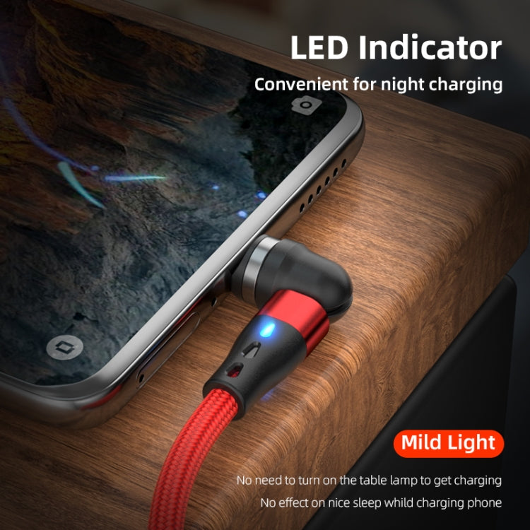 ENKAY 3 in 1 3A USB to Type-C / 8 Pin / Micro USB Magnetic 540 Degrees Rotating Fast Charging Cable