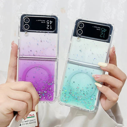 Magsafe Glitter TPU Phone Case, For Samsung Galaxy Z Flip7 FE / Flip6, For Samsung Galaxy Z Flip7, For Samsung Galaxy Z Flip5, For Samsung Galaxy Z Flip4, For Samsung Galaxy Z Flip3