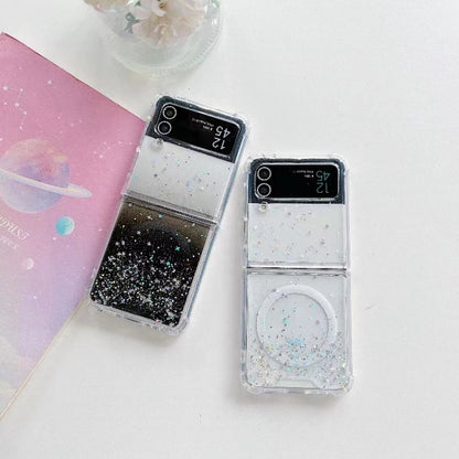 Magsafe Glitter TPU Phone Case, For Samsung Galaxy Z Flip7 FE / Flip6, For Samsung Galaxy Z Flip7, For Samsung Galaxy Z Flip5, For Samsung Galaxy Z Flip4, For Samsung Galaxy Z Flip3