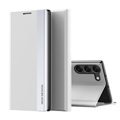 Side Electroplated Adsorption Leather Phone Case, For Samsung Galaxy S24+ 5G, For Samsung Galaxy S24 5G, For Samsung Galaxy A15, For Samsung Galaxy A05s, For Samsung Galaxy M34 5G, For Samsung Galaxy S23 FE 5G