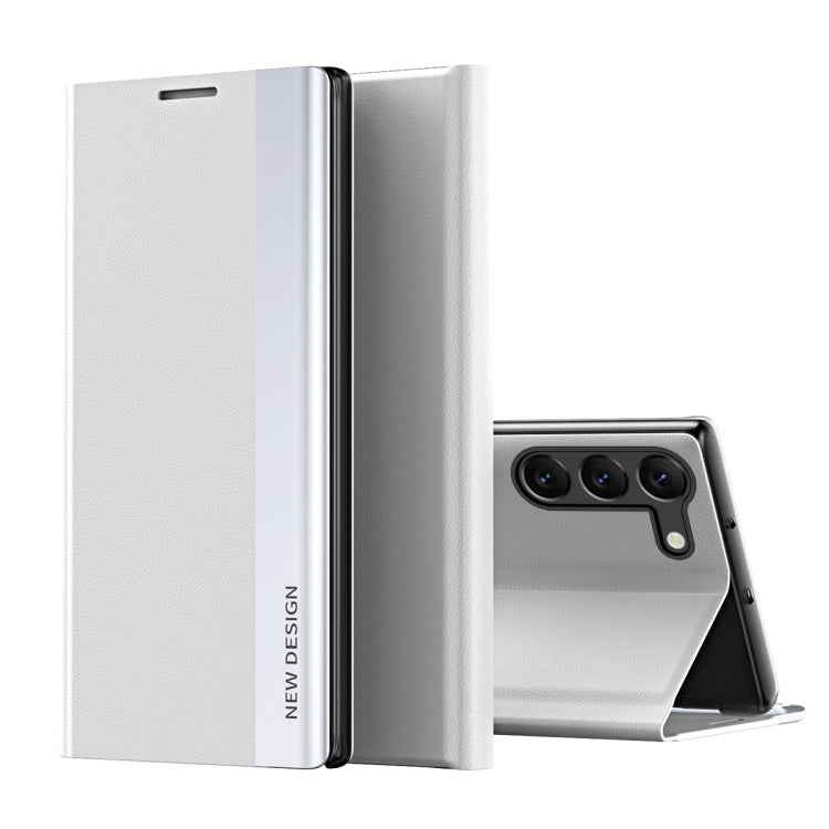 Side Electroplated Adsorption Leather Phone Case, For Samsung Galaxy S24+ 5G, For Samsung Galaxy S24 5G, For Samsung Galaxy A15, For Samsung Galaxy A05s, For Samsung Galaxy M34 5G, For Samsung Galaxy S23 FE 5G