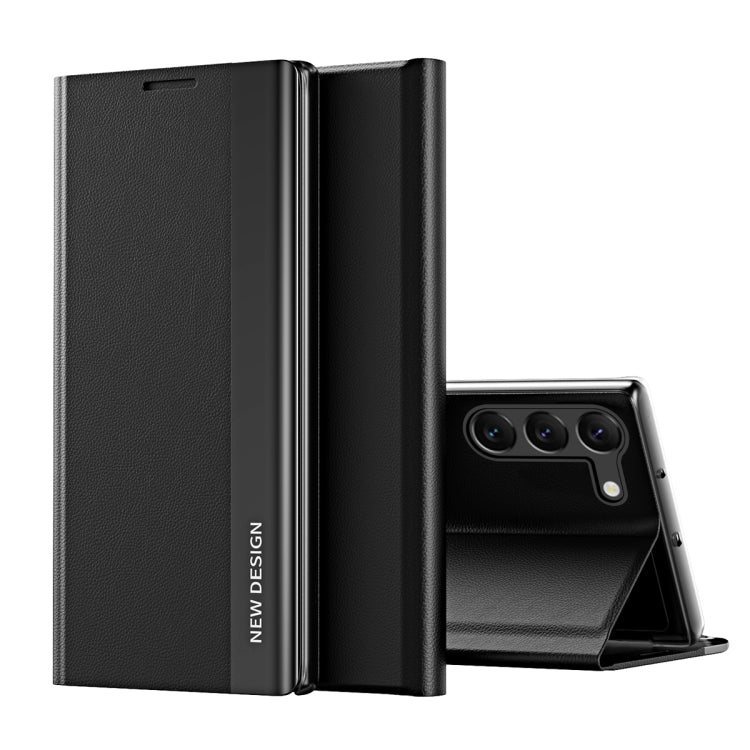 Side Electroplated Adsorption Leather Phone Case, For Samsung Galaxy S24+ 5G, For Samsung Galaxy S24 5G, For Samsung Galaxy A15, For Samsung Galaxy A05s, For Samsung Galaxy M34 5G, For Samsung Galaxy S23 FE 5G