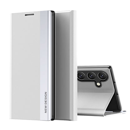 Side Electroplated Adsorption Leather Phone Case, For Samsung Galaxy A16 5G, For Samsung Galaxy A06 4G, For Samsung Galaxy S24 FE 5G, For Samsung Galaxy A55, For Samsung Galaxy A35, For Samsung Galaxy S24 Ultra 5G