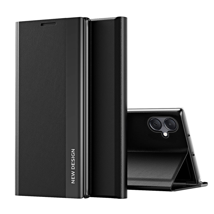 Side Electroplated Adsorption Leather Phone Case, For Samsung Galaxy A16 5G, For Samsung Galaxy A06 4G, For Samsung Galaxy S24 FE 5G, For Samsung Galaxy A55, For Samsung Galaxy A35, For Samsung Galaxy S24 Ultra 5G