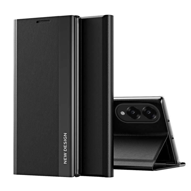 Side Electroplated Adsorption Leather Phone Case, For Samsung Galaxy S25 Edge 5G, For Samsung Galaxy A56 5G, For Samsung Galaxy A36 5G, For Samsung Galaxy S25 5G, For Samsung Galaxy S25+ 5G, For Samsung Galaxy S25 Ultra 5G