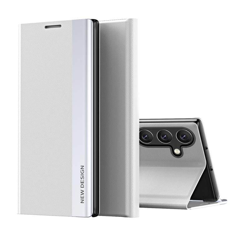Side Electroplated Adsorption Leather Phone Case, For Samsung Galaxy S26+ 5G, For Samsung Galaxy S26  Ultra 5G, For Samsung Galaxy S26 5G, For Samsung Galaxy S25 FE 5G, For Samsung Galaxy A07 5G, For Samsung Galaxy A17 5G
