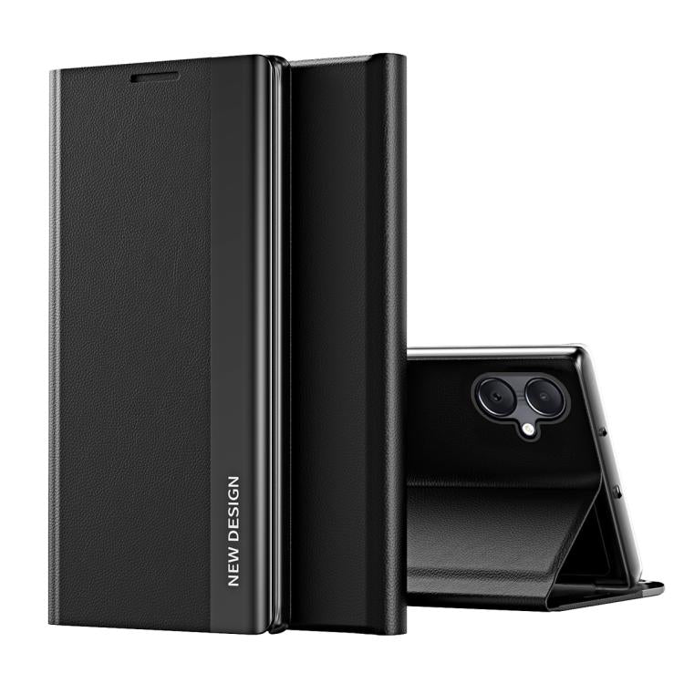 Side Electroplated Adsorption Leather Phone Case, For Samsung Galaxy S26+ 5G, For Samsung Galaxy S26  Ultra 5G, For Samsung Galaxy S26 5G, For Samsung Galaxy S25 FE 5G, For Samsung Galaxy A07 5G, For Samsung Galaxy A17 5G