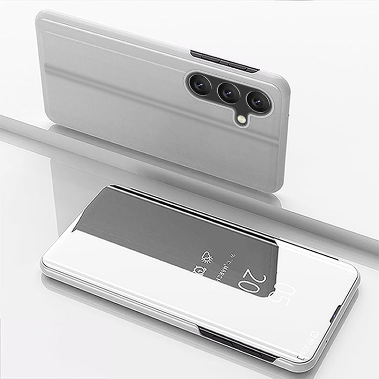 Plated Mirror Horizontal Flip Leather Phone Case with Holder, For Galaxy S25 FE 5G, For Galaxy A17 5G, For Galaxy S25 Edge 5G, For Galaxy A56 5G, For Galaxy A26 5G, For Galaxy A36 5G