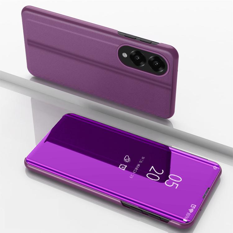 Plated Mirror Horizontal Flip Leather Phone Case with Holder, For Galaxy S25 FE 5G, For Galaxy A17 5G, For Galaxy S25 Edge 5G, For Galaxy A56 5G, For Galaxy A26 5G, For Galaxy A36 5G