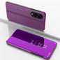 Plated Mirror Horizontal Flip Leather Phone Case with Holder, For Galaxy S25 FE 5G, For Galaxy A17 5G, For Galaxy S25 Edge 5G, For Galaxy A56 5G, For Galaxy A26 5G, For Galaxy A36 5G