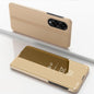 Plated Mirror Horizontal Flip Leather Phone Case with Holder, For Galaxy S25 FE 5G, For Galaxy A17 5G, For Galaxy S25 Edge 5G, For Galaxy A56 5G, For Galaxy A26 5G, For Galaxy A36 5G