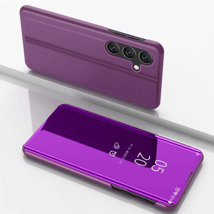 Plated Mirror Horizontal Flip Leather Phone Case with Holder, For Galaxy S26+ 5G, For Galaxy S26 Ultra 5G, For Galaxy S26 5G, For Galaxy A57 5G, For Galaxy A37 5G, For Galaxy A27 5G