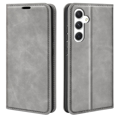 Retro-skin Magnetic Suction Leather Phone Case, For Samsung Galaxy A16, For Samsung Galaxy S24 FE 5G, For Samsung Galaxy M55 5G, For Samsung Galaxy M15 5G, For Samsung Galaxy A55, For Samsung Galaxy A35, For Samsung Galaxy S24 Ultra 5G                 ...