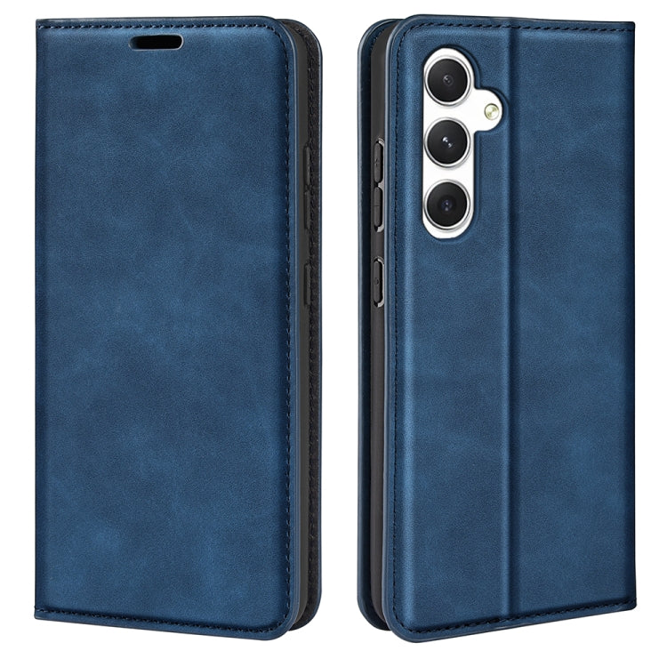 Retro-skin Magnetic Suction Leather Phone Case, For Samsung Galaxy A16, For Samsung Galaxy S24 FE 5G, For Samsung Galaxy M55 5G, For Samsung Galaxy M15 5G, For Samsung Galaxy A55, For Samsung Galaxy A35, For Samsung Galaxy S24 Ultra 5G                 ...