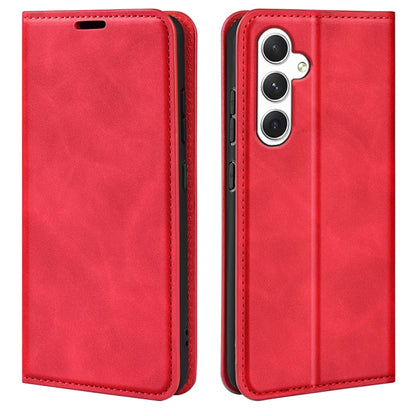 Retro-skin Magnetic Suction Leather Phone Case, For Samsung Galaxy A16, For Samsung Galaxy S24 FE 5G, For Samsung Galaxy M55 5G, For Samsung Galaxy M15 5G, For Samsung Galaxy A55, For Samsung Galaxy A35, For Samsung Galaxy S24 Ultra 5G                 ...