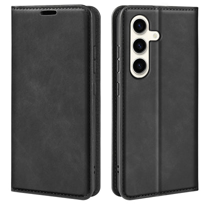 Retro-skin Magnetic Suction Leather Phone Case, For Samsung Galaxy A16, For Samsung Galaxy S24 FE 5G, For Samsung Galaxy M55 5G, For Samsung Galaxy M15 5G, For Samsung Galaxy A55, For Samsung Galaxy A35, For Samsung Galaxy S24 Ultra 5G                 ...