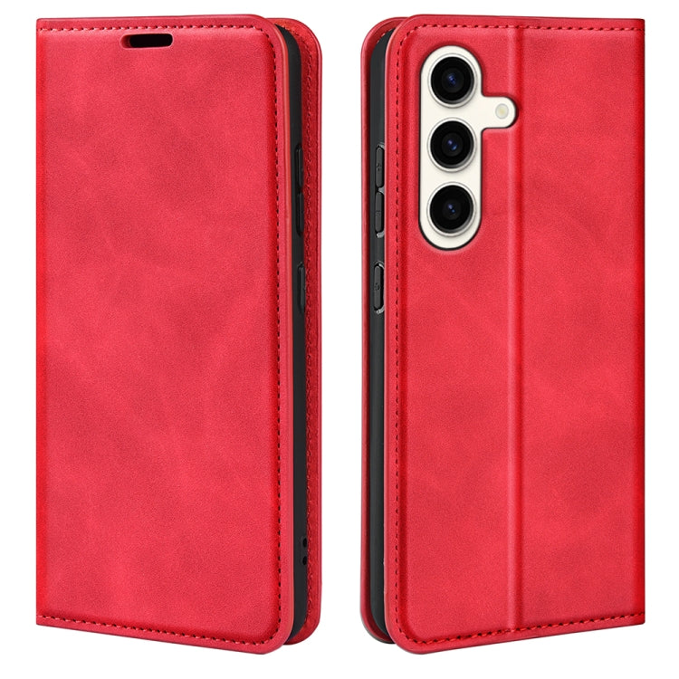 Retro-skin Magnetic Suction Leather Phone Case, For Samsung Galaxy A16, For Samsung Galaxy S24 FE 5G, For Samsung Galaxy M55 5G, For Samsung Galaxy M15 5G, For Samsung Galaxy A55, For Samsung Galaxy A35, For Samsung Galaxy S24 Ultra 5G                 ...