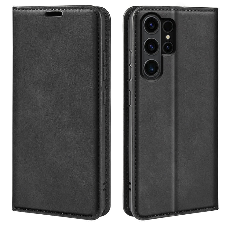 Retro-skin Magnetic Suction Leather Phone Case, For Samsung Galaxy A16, For Samsung Galaxy S24 FE 5G, For Samsung Galaxy M55 5G, For Samsung Galaxy M15 5G, For Samsung Galaxy A55, For Samsung Galaxy A35, For Samsung Galaxy S24 Ultra 5G                 ...