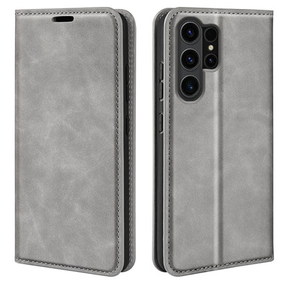 Retro-skin Magnetic Suction Leather Phone Case, For Samsung Galaxy A16, For Samsung Galaxy S24 FE 5G, For Samsung Galaxy M55 5G, For Samsung Galaxy M15 5G, For Samsung Galaxy A55, For Samsung Galaxy A35, For Samsung Galaxy S24 Ultra 5G                 ...