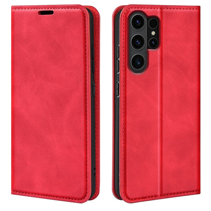 Retro-skin Magnetic Suction Leather Phone Case, For Samsung Galaxy A16, For Samsung Galaxy S24 FE 5G, For Samsung Galaxy M55 5G, For Samsung Galaxy M15 5G, For Samsung Galaxy A55, For Samsung Galaxy A35, For Samsung Galaxy S24 Ultra 5G                 ...