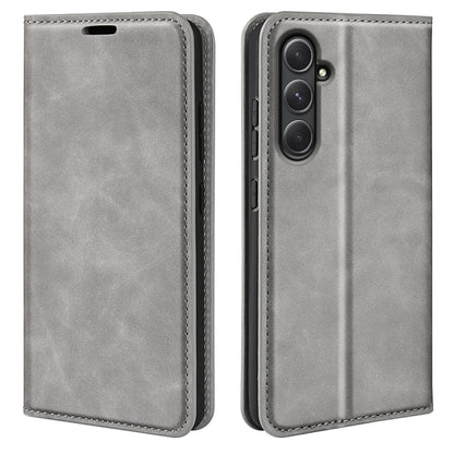 Retro-skin Magnetic Suction Leather Phone Case, For Samsung Galaxy A16, For Samsung Galaxy S24 FE 5G, For Samsung Galaxy M55 5G, For Samsung Galaxy M15 5G, For Samsung Galaxy A55, For Samsung Galaxy A35, For Samsung Galaxy S24 Ultra 5G                 ...