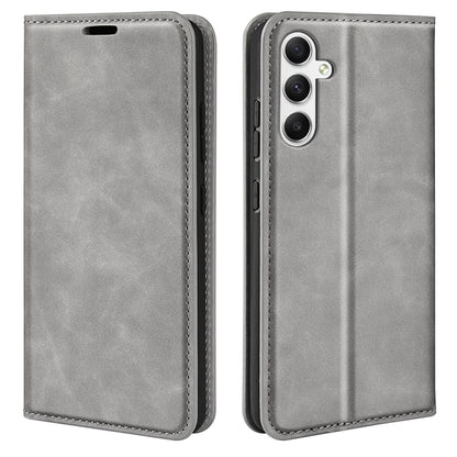 Retro-skin Magnetic Suction Leather Phone Case, For Samsung Galaxy A16, For Samsung Galaxy S24 FE 5G, For Samsung Galaxy M55 5G, For Samsung Galaxy M15 5G, For Samsung Galaxy A55, For Samsung Galaxy A35, For Samsung Galaxy S24 Ultra 5G                 ...
