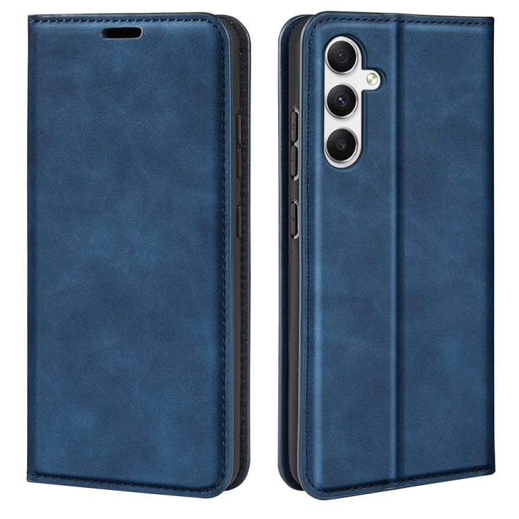 Retro-skin Magnetic Suction Leather Phone Case, For Samsung Galaxy A16, For Samsung Galaxy S24 FE 5G, For Samsung Galaxy M55 5G, For Samsung Galaxy M15 5G, For Samsung Galaxy A55, For Samsung Galaxy A35, For Samsung Galaxy S24 Ultra 5G                 ...
