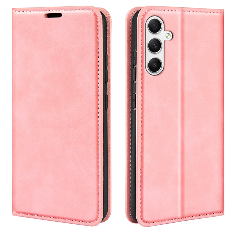 Retro-skin Magnetic Suction Leather Phone Case, For Samsung Galaxy A16, For Samsung Galaxy S24 FE 5G, For Samsung Galaxy M55 5G, For Samsung Galaxy M15 5G, For Samsung Galaxy A55, For Samsung Galaxy A35, For Samsung Galaxy S24 Ultra 5G                 ...