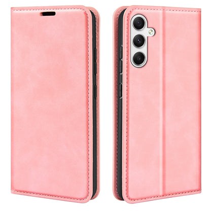 Retro-skin Magnetic Suction Leather Phone Case, For Samsung Galaxy A16, For Samsung Galaxy S24 FE 5G, For Samsung Galaxy M55 5G, For Samsung Galaxy M15 5G, For Samsung Galaxy A55, For Samsung Galaxy A35, For Samsung Galaxy S24 Ultra 5G                 ...