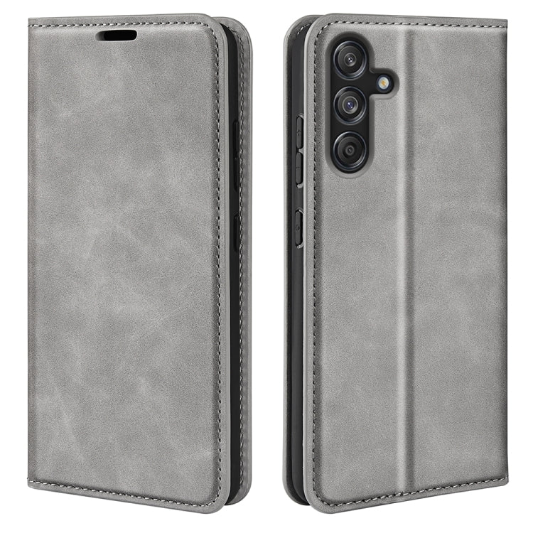 Retro-skin Magnetic Suction Leather Phone Case, For Samsung Galaxy A16, For Samsung Galaxy S24 FE 5G, For Samsung Galaxy M55 5G, For Samsung Galaxy M15 5G, For Samsung Galaxy A55, For Samsung Galaxy A35, For Samsung Galaxy S24 Ultra 5G                 ...