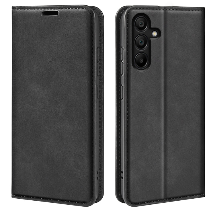 Retro-skin Magnetic Suction Leather Phone Case, For Samsung Galaxy A16, For Samsung Galaxy S24 FE 5G, For Samsung Galaxy M55 5G, For Samsung Galaxy M15 5G, For Samsung Galaxy A55, For Samsung Galaxy A35, For Samsung Galaxy S24 Ultra 5G                 ...