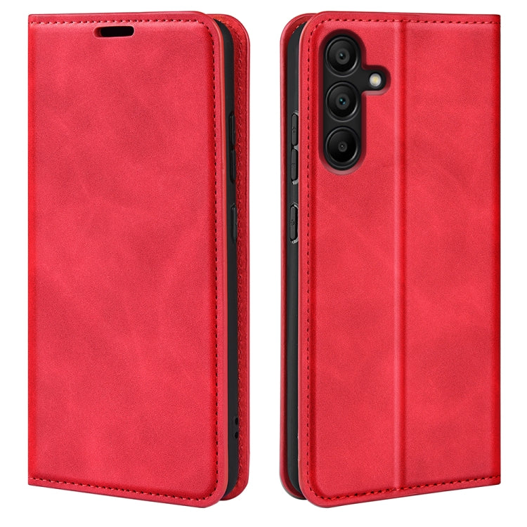 Retro-skin Magnetic Suction Leather Phone Case, For Samsung Galaxy A16, For Samsung Galaxy S24 FE 5G, For Samsung Galaxy M55 5G, For Samsung Galaxy M15 5G, For Samsung Galaxy A55, For Samsung Galaxy A35, For Samsung Galaxy S24 Ultra 5G                 ...